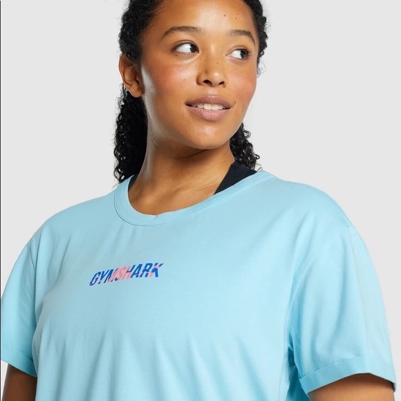 Gymshark Graphic T-Shirt Light Blue - Picture 4 of 5